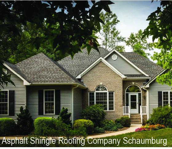 Brown asphalt shingle roof replacement for ranch home in Schaumburg IL
