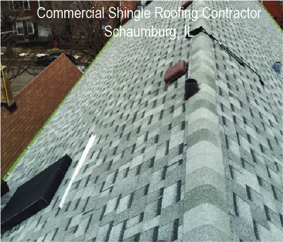 Commercial asphalt shingle roof for condominium complex in Schaumburg IL