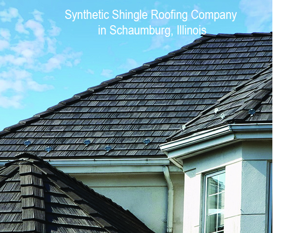 Davinci Slate Shingle and faux cedar shake Style Roof Replacement in Schaumburg IL